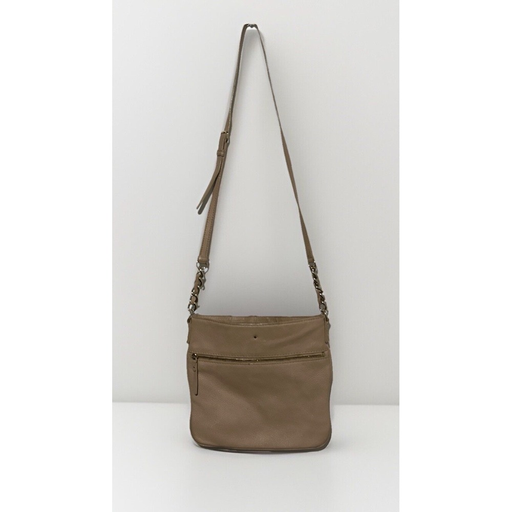 Kate Spade Taupe New York Cobble Hill Ellenβ Leather Purse Crossbody #556